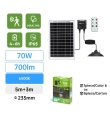 Lámpara colgante solar con sensor de movimiento, batería con almacenamiento y mando. Interior y exterior 70W 6500K