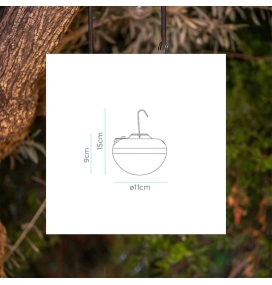 Bombilla portátil recargable Newgarden CHERRY Blanca