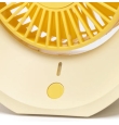 Ventilador de mesa portátil con batería recargable amarillo