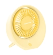 Ventilador de mesa portátil con batería recargable amarillo