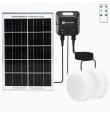 Plafones solares led con placa, batería con almacenamiento y mando. Interior y exterior 70W 6500K