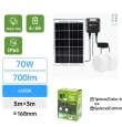Plafones solares led con placa, batería con almacenamiento y mando. Interior y exterior 70W 6500K