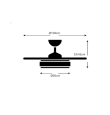 Ventilador de techo led con aspas retráctiles Fiona L Ø108cm blanco y madera