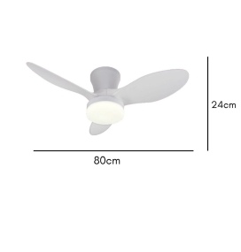 Ventilador de techo led Emily S 18W Ø80cm blanco
