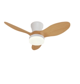 Ventilador de techo led Emily S 18W Ø80cm blanco y haya