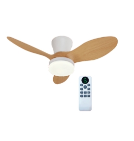 Ventilador de techo led Emily S 18W Ø80cm blanco y haya