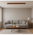 Lámpara lineal led colgante o superficie 38W 120cm nogal CCT