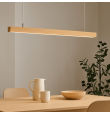 Lámpara lineal led colgante o superficie 38W 120cm Roble CCT