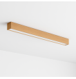 Lámpara lineal led colgante o superficie 38W 120cm Roble CCT