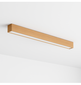 Lámpara lineal led colgante o superficie 38W 120cm Roble CCT