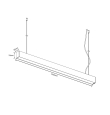Lámpara lineal led colgante o superficie 38W 120cm Blanco CCT