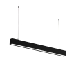 Lámpara lineal led colgante o superficie 38W 120cm Negro CCT