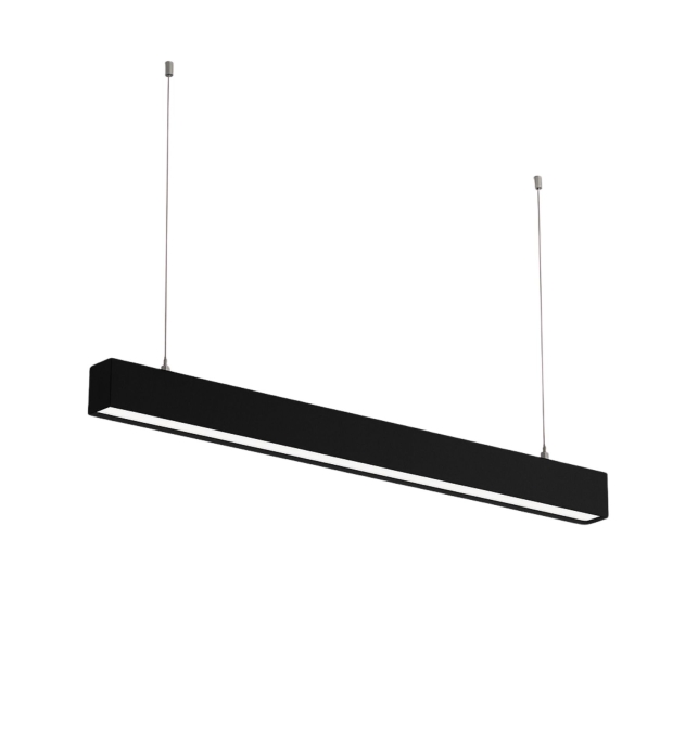 Lámpara lineal led colgante o superficie 38W 120cm Negro CCT