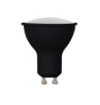Bombilla GU10 led 7W 560Lm negra con difusor blanco