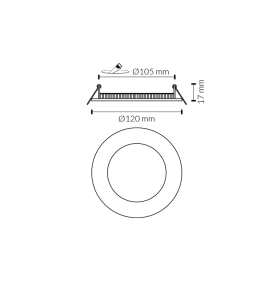 Downlight led redondo empotrar Slim 6W corte Ø20,5cm CCT blanco