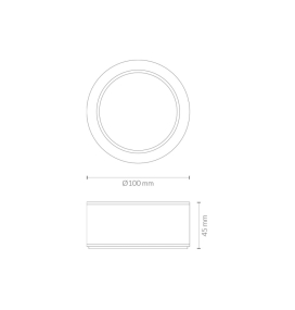 Luz emergencia led redonda Melkart 300Lm Autonomía 1,5H IP20 No Permanente blanca