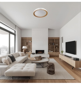 Plafón led 9350MB CCT con mando blanco y madera 69W