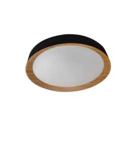 Plafón led 9340MN CCT con mando negro y madera 44W