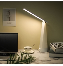 Flexo con luz RGB y blanca de escritorio. Plegable con carga USB 7W blanco