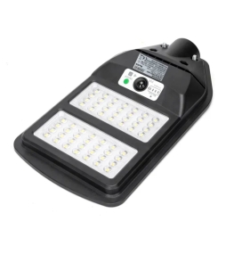 Farola solar led con sensor de movimiento y mando 100W 70W 6500K negra