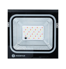 Foco proyector led RGB solar 150W con mando 5m cable negro