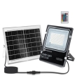 Foco proyector led RGB solar 150W con mando 5m cable negro