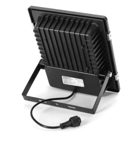 Foco proyector led RGB solar 200W con mando 5m cable negro