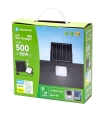 Foco proyector led solar CTT 50W con mando 2m cable