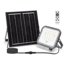 Foco proyector led solar CTT 200W con mando 2m cable
