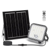 Foco proyector led solar con sensor de movimiento 80W 6500K con mando 2m cable