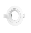 Aplique de techo redondo empotrable orientable blanco para bombillas GU10 corte Ø75mm IP20
