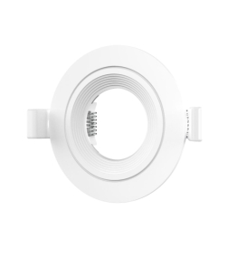 Aplique de techo redondo empotrable orientable blanco para bombillas GU10 corte Ø75mm IP20