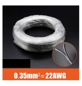 Cable de soldadura para tiras led especial 22awg 0,35mm2 plateado