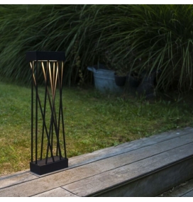 Baliza solar led Lutec Spido 10,5W 3000K negra