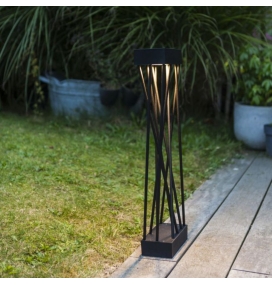 Baliza solar led Lutec Spido 10,5W 3000K negra