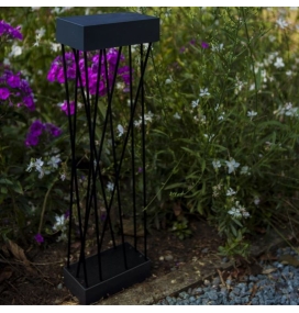 Baliza solar led Lutec Spido 10,5W 3000K negra