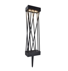 Baliza solar led Lutec Spido 10,5W 3000K negra