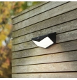 Aplique led solar Lutec Wings con sensor de movimiento negro 3,7W 5000K