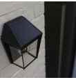Aplique led solar Lutec Avony con sensor de movimiento negro 2W 2700K