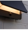 Aplique led solar Lutec Aleta con sensor de movimiento gris oscuro 12,6W 3000K
