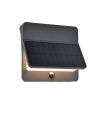 Aplique led solar Lutec Aleta con sensor de movimiento gris oscuro 12,6W 3000K