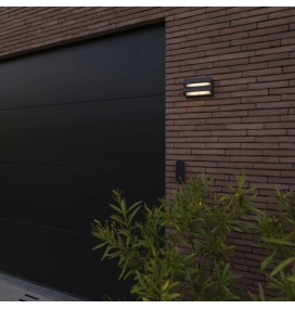 Aplique led solar Lutec Barlo con sensor de movimiento gris oscuro 8,2W 4000K