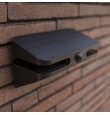 Aplique led solar Lutec Aero con sensor de movimiento negro 8,6W 4000K