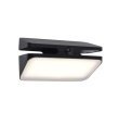 Aplique led solar Lutec Aero con sensor de movimiento negro 8,6W 4000K