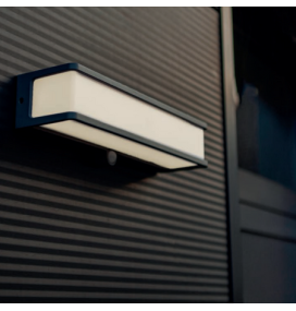 Aplique led solar Lutec Doblo XL 16,5W con sensor de movimiento