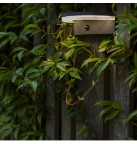 Aplique led solar Lutec Vyzor con sensor de movimiento gris oscuro 7W 4000K