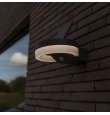 Aplique led solar Lutec Runda con sensor de movimiento gris oscuro 12W 4000K