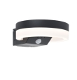 Aplique led solar Lutec Runda con sensor de movimiento gris oscuro 12W 4000K