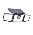 Aplique led solar Lutec Briti con sensor de movimiento negro 6W 5000K