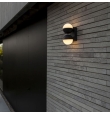 Aplique de pared led exterior Lutec Looma Doble 15,6W 3000K antracita